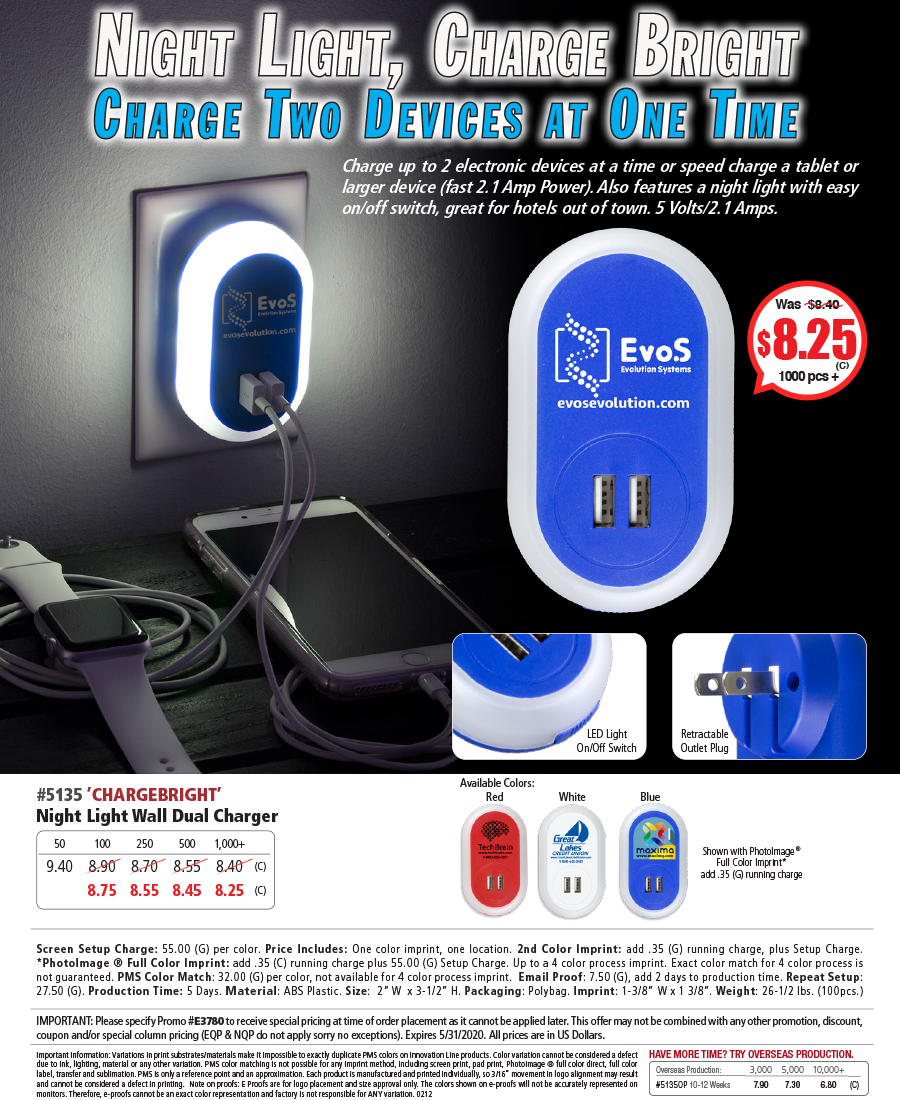 5135 Night Light Wall Charger