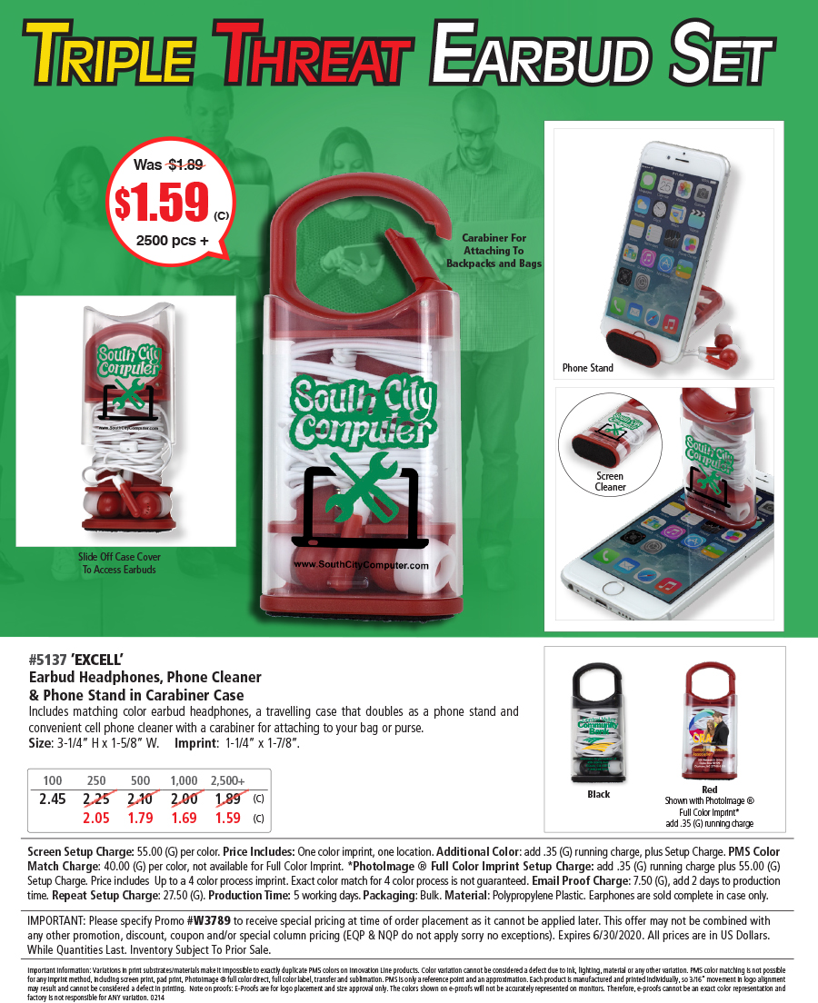 5137 Excel - Earbud and Phone Stand