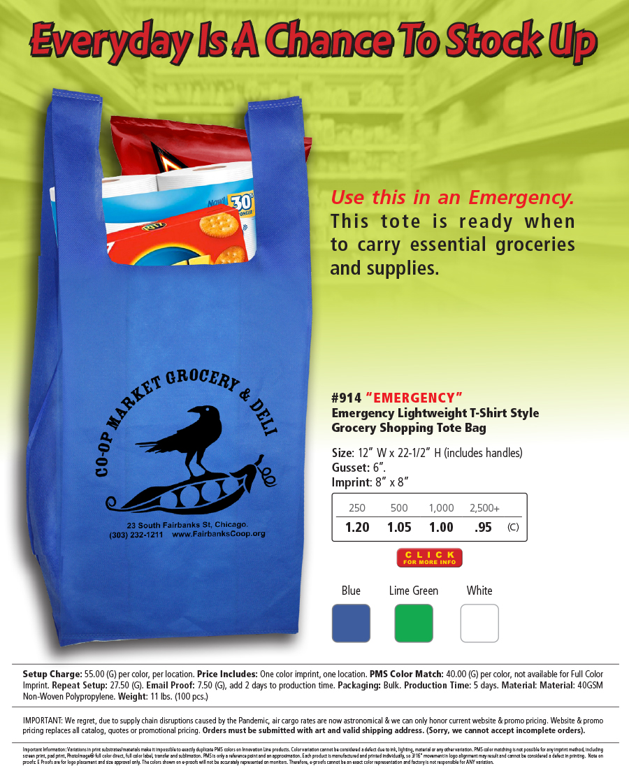 914 40GSM Everyday Reusable Grocery Bags