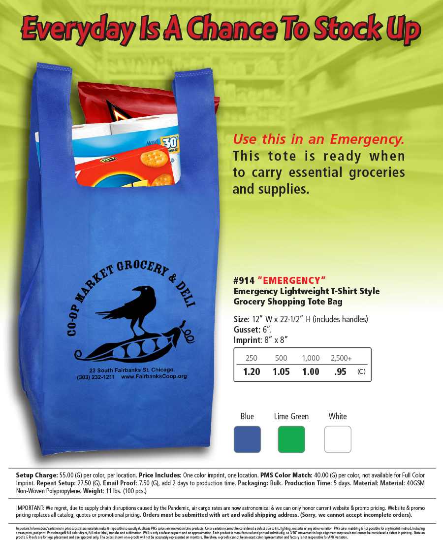 914 40GSM Everyday Reusable Grocery Bags