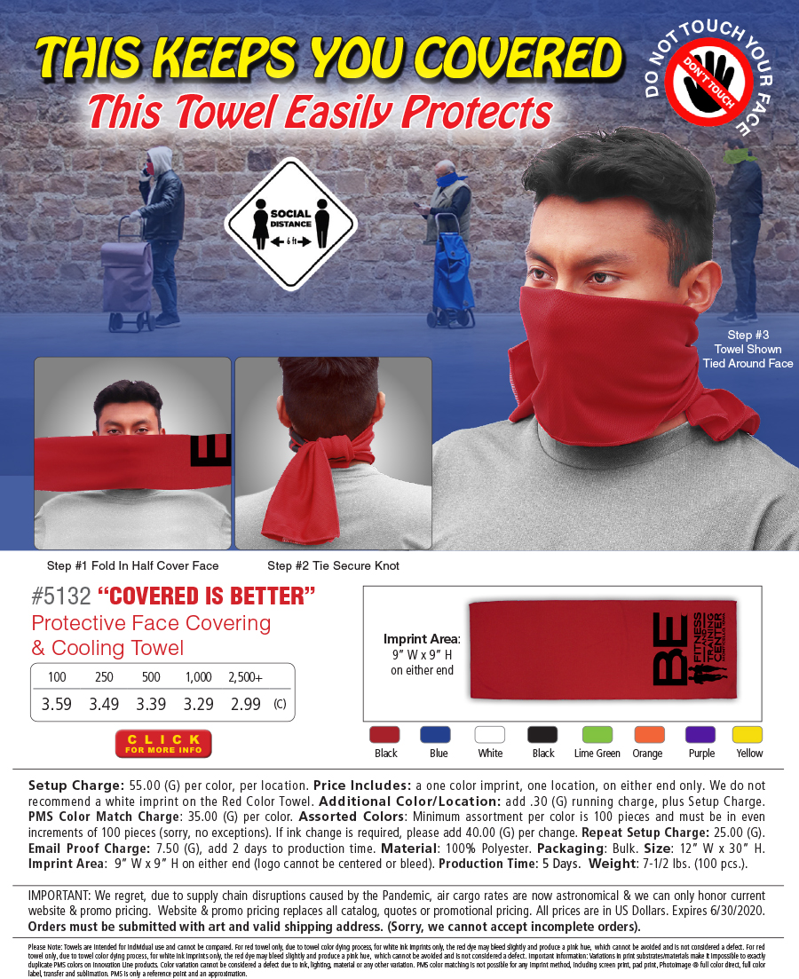 5132 Protective Face Covering & Cooling Towel
