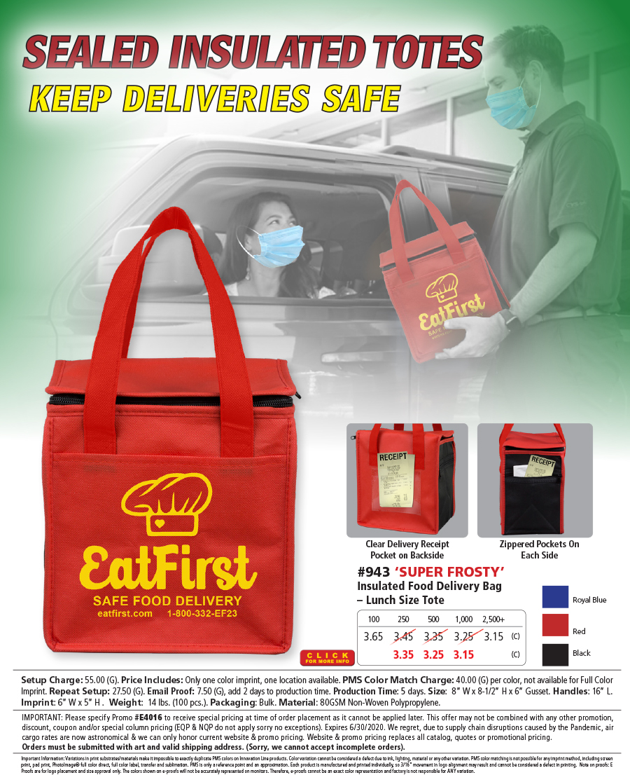 943 -Super Frosty- Insulated Cooler Lunch Bag
