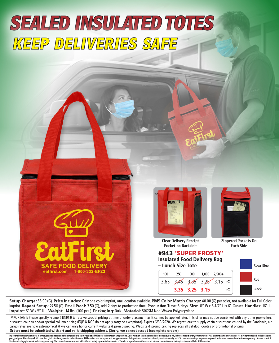 943 -Super Frosty- Insulated Cooler Lunch Bag