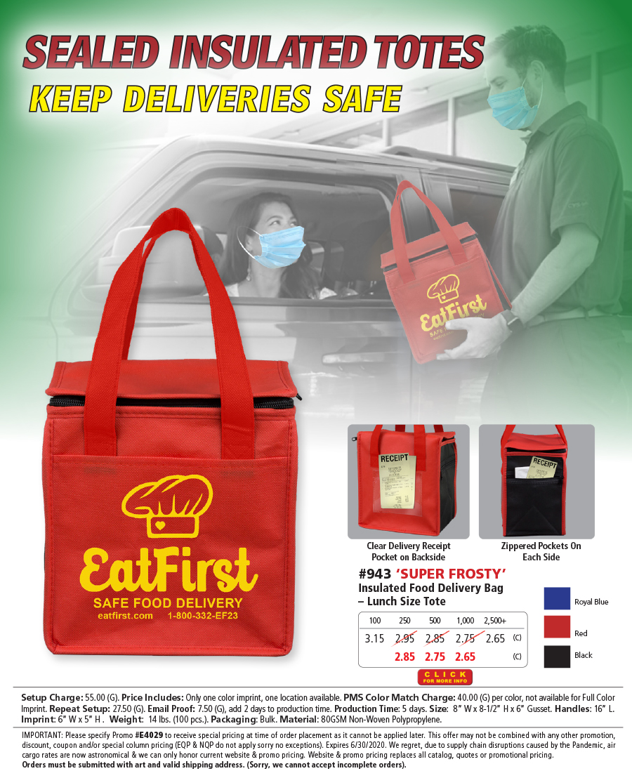 943 -Super Frosty- Insulated Cooler Lunch Bag