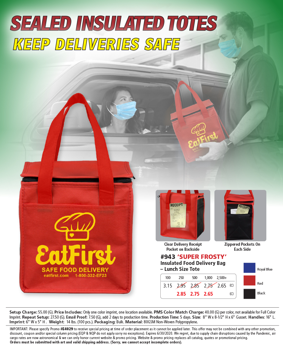 943 -Super Frosty- Insulated Cooler Lunch Bag