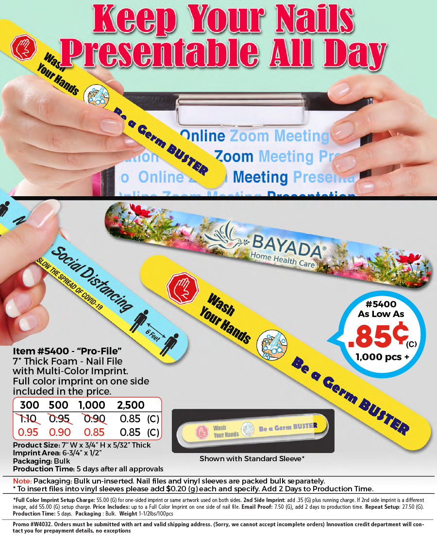 4 Color Process Nail File