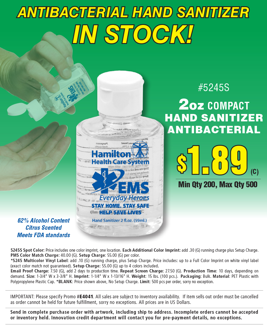 #5245S 2oz Sanitizer Bottle