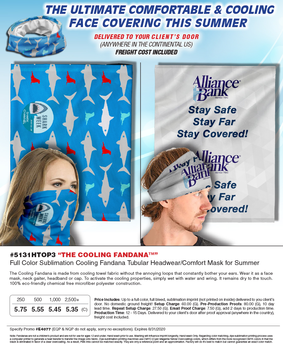 5131HTOP3 The Cooling Fandana Multi-Function Head and Neckwear