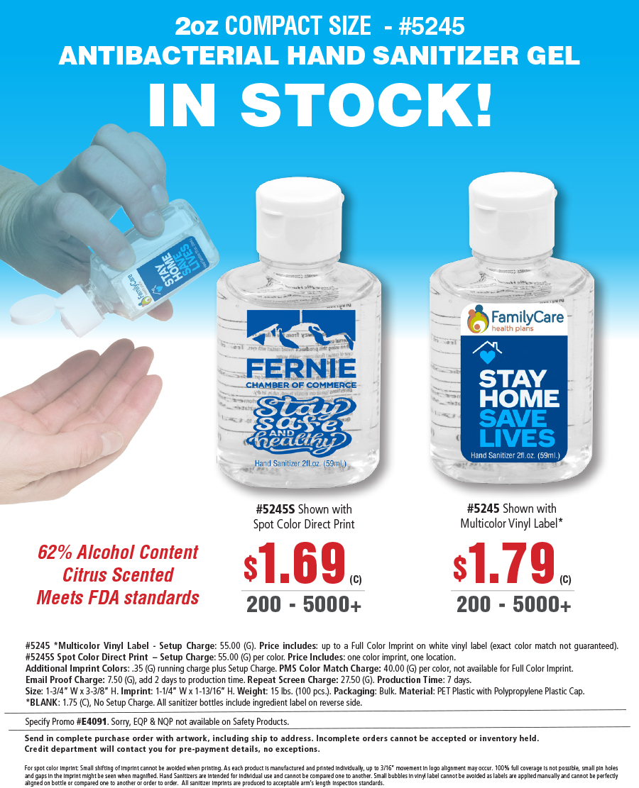 #5253S HALF OZ SANITIZERS