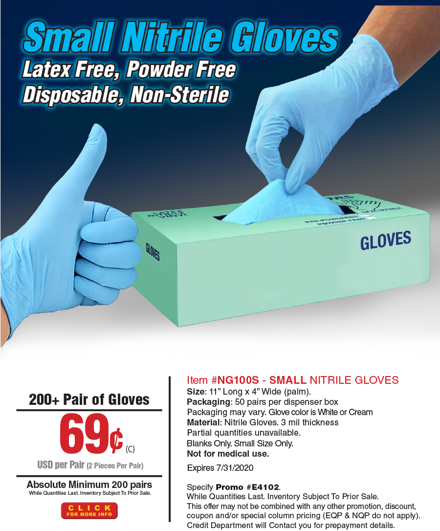 NG100S Small Nitrile Gloves