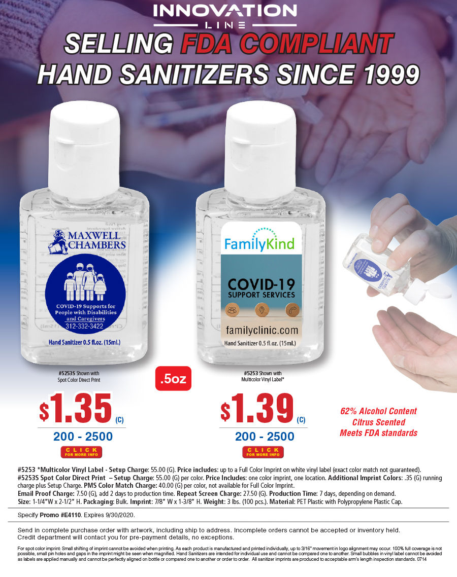 #5253S 5253 HALF OZ SANITIZERS