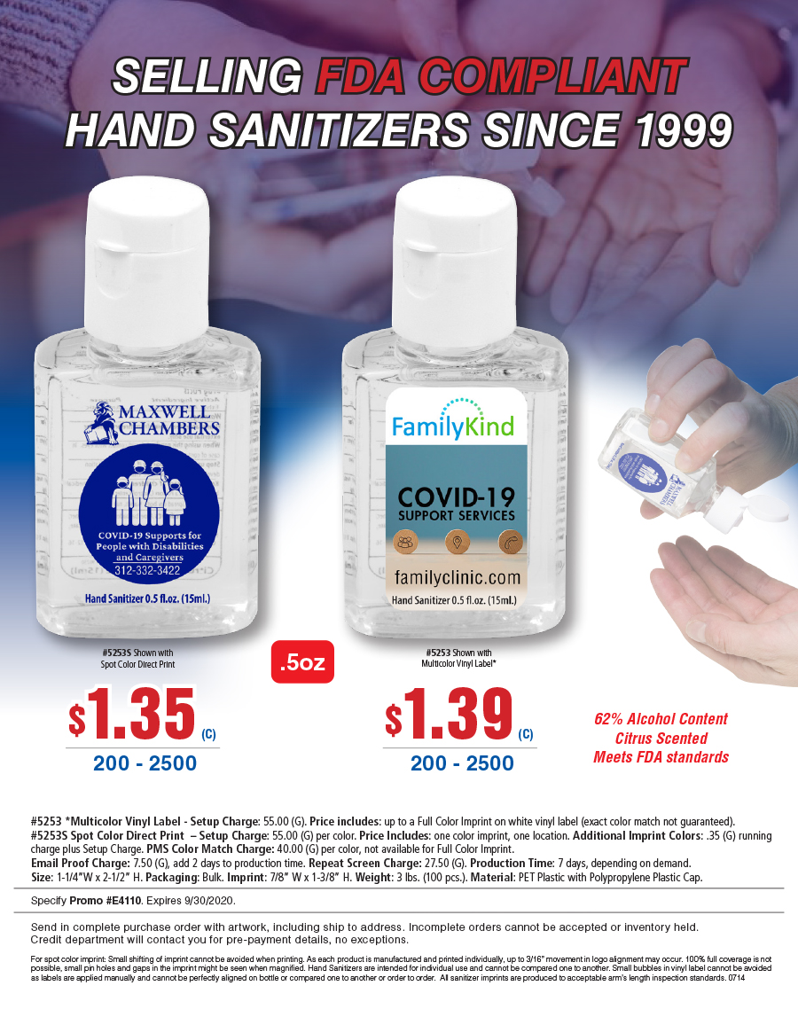 #5253S HALF OZ SANITIZERS