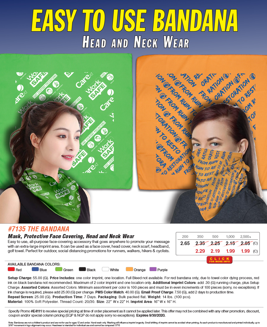 #7135 Mask, Face Covering, Headwear and Neck Gaiter