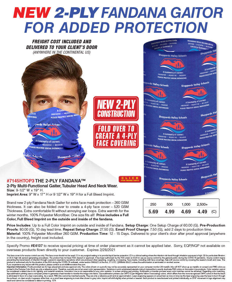 #7145HTOP3 THE 2-PLY FANDANA�