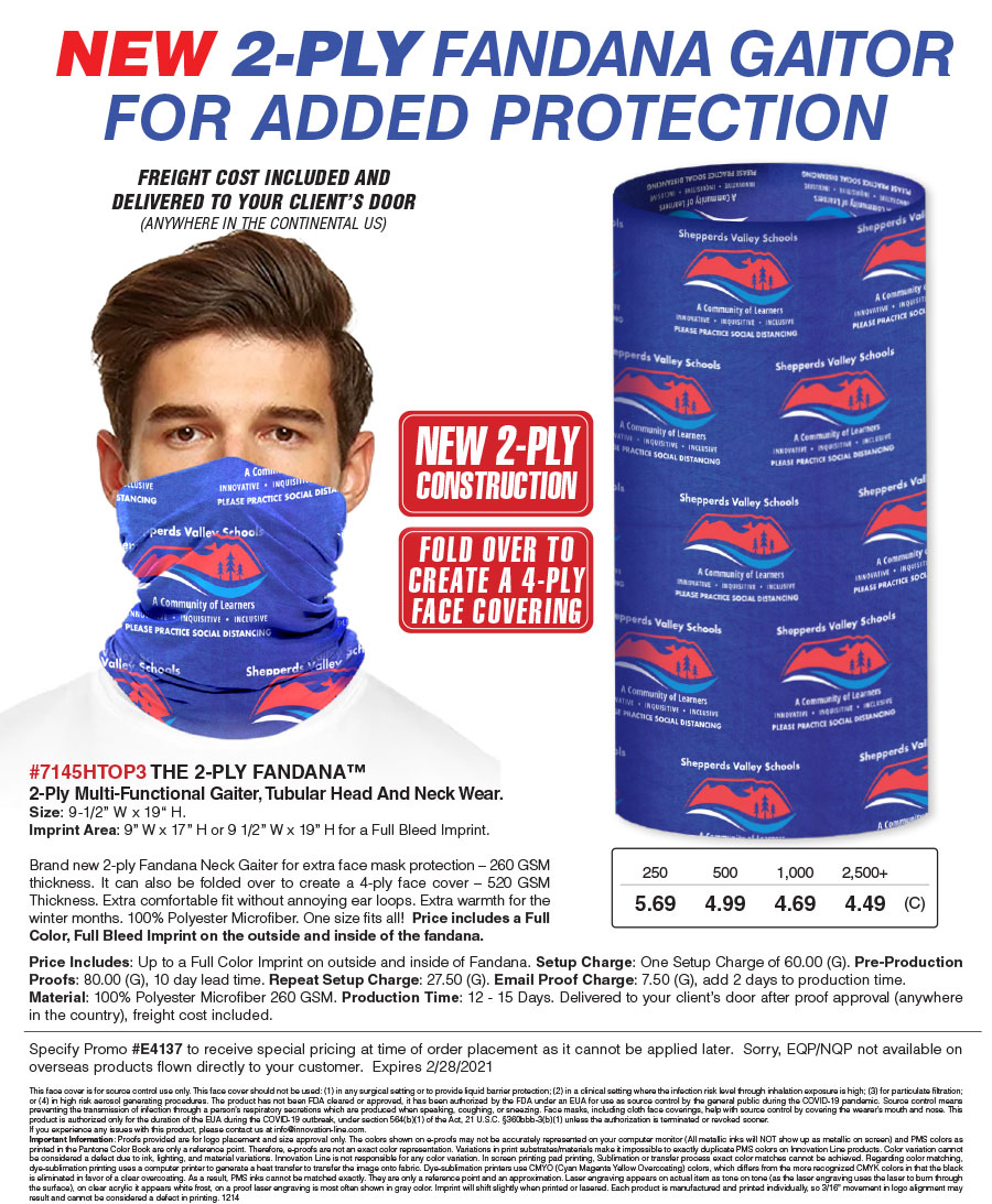 #7145HTOP3 THE 2-PLY FANDANA�