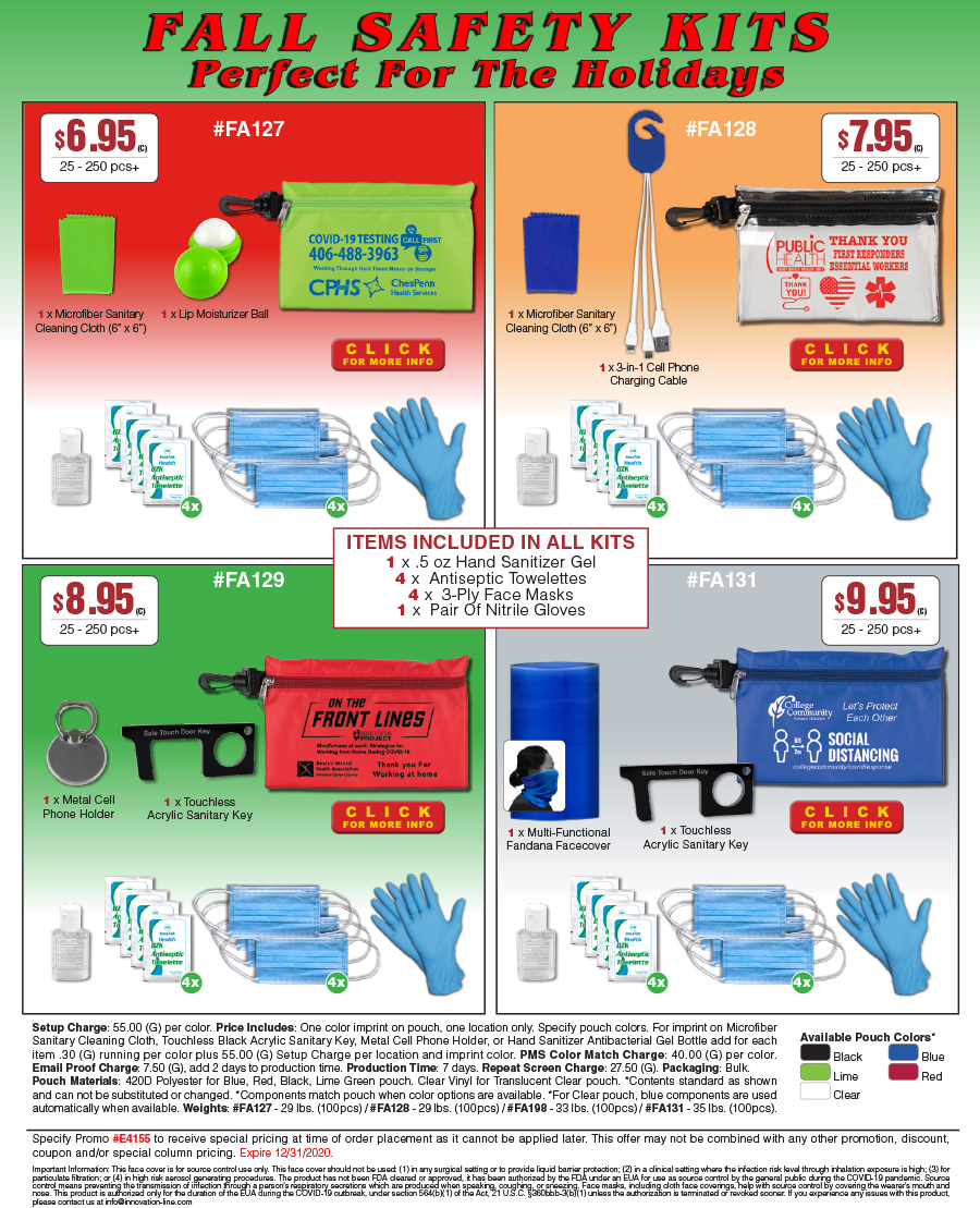 FA127 FA128 FA129 FA131 Fall Safety Kits