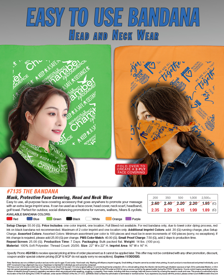 #7135 Mask, Face Covering, Headwear and Neck Gaiter