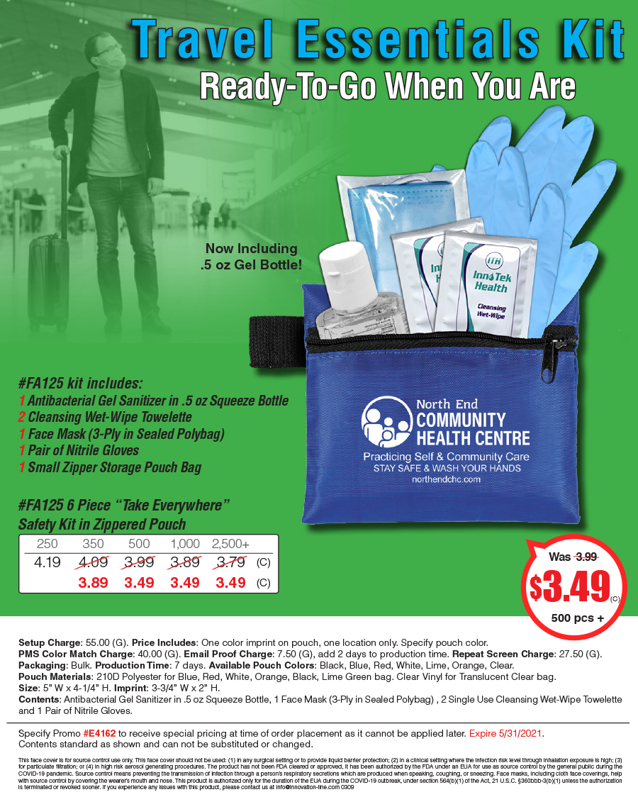 FA125 Take Everywhere Sanitizer Safety Kit