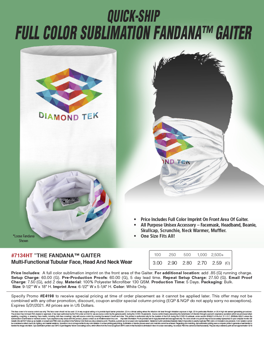 #7134HT Full Color Fandana Gaiter
