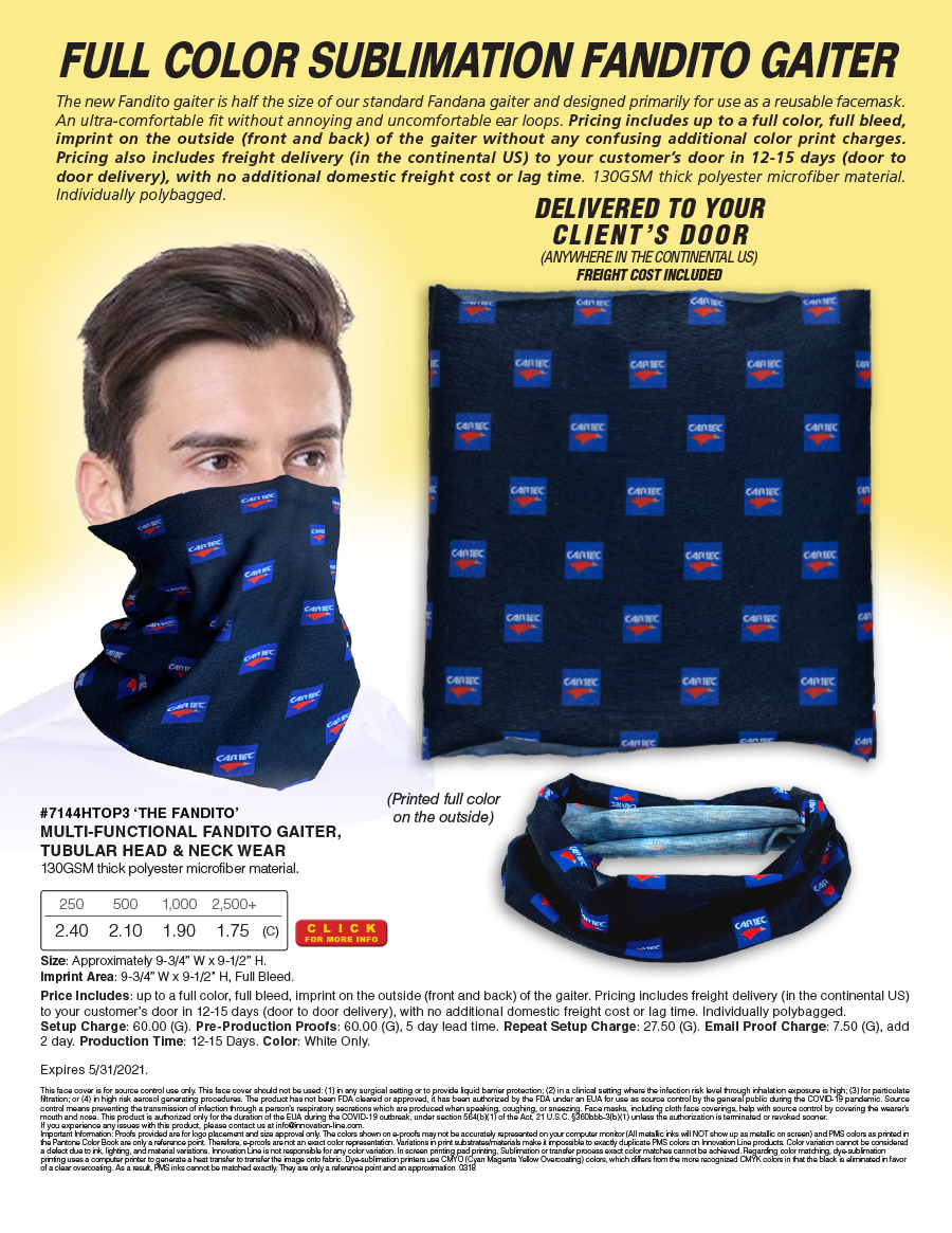 7144HTOP3 Fandito's Full Color Fandana Gaiter