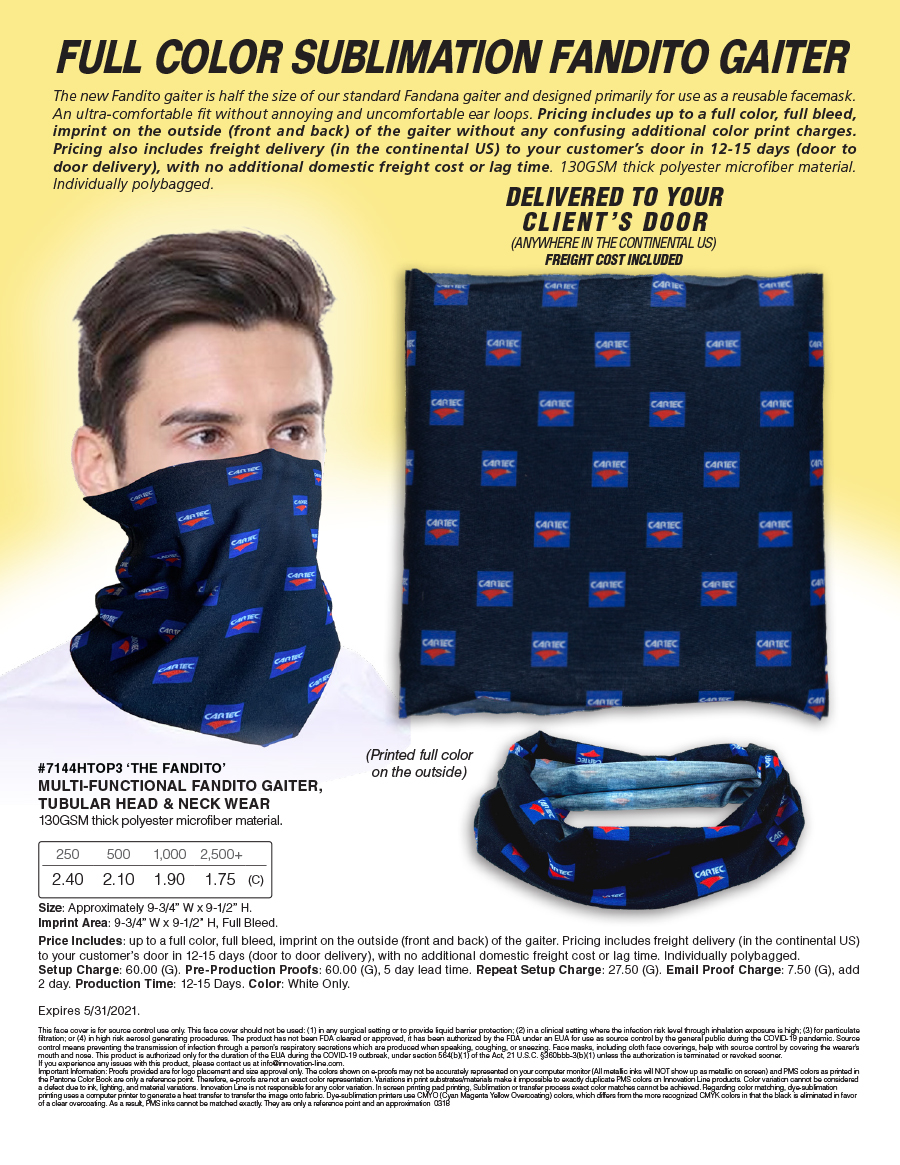 7144HTOP3 Fandito's Full Color Fandana Gaiter