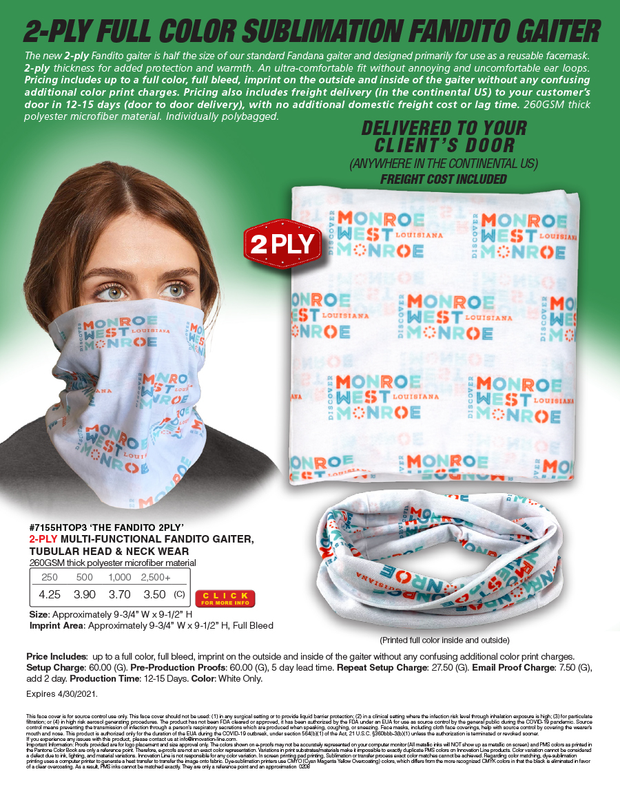 7155HTOP3 Fandito's Full Color Fandana Gaiter