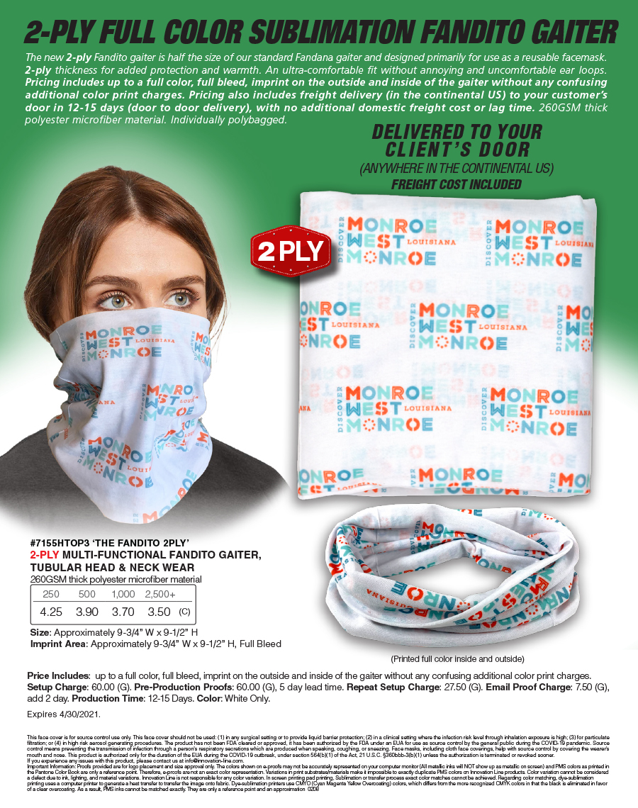 7155HTOP3 Fandito's Full Color Fandana Gaiter