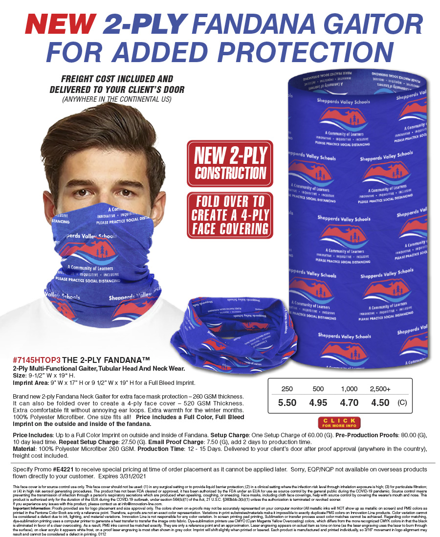 #7145HTOP3 THE 2-PLY FANDANA�