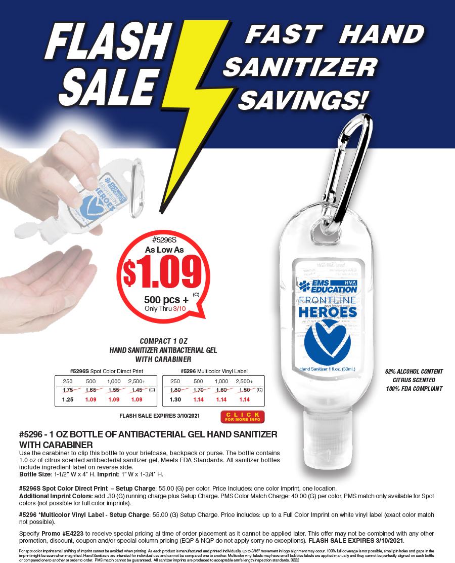 #FLASH SALE 5253S 5253 Half oz Sanitizer Bottle