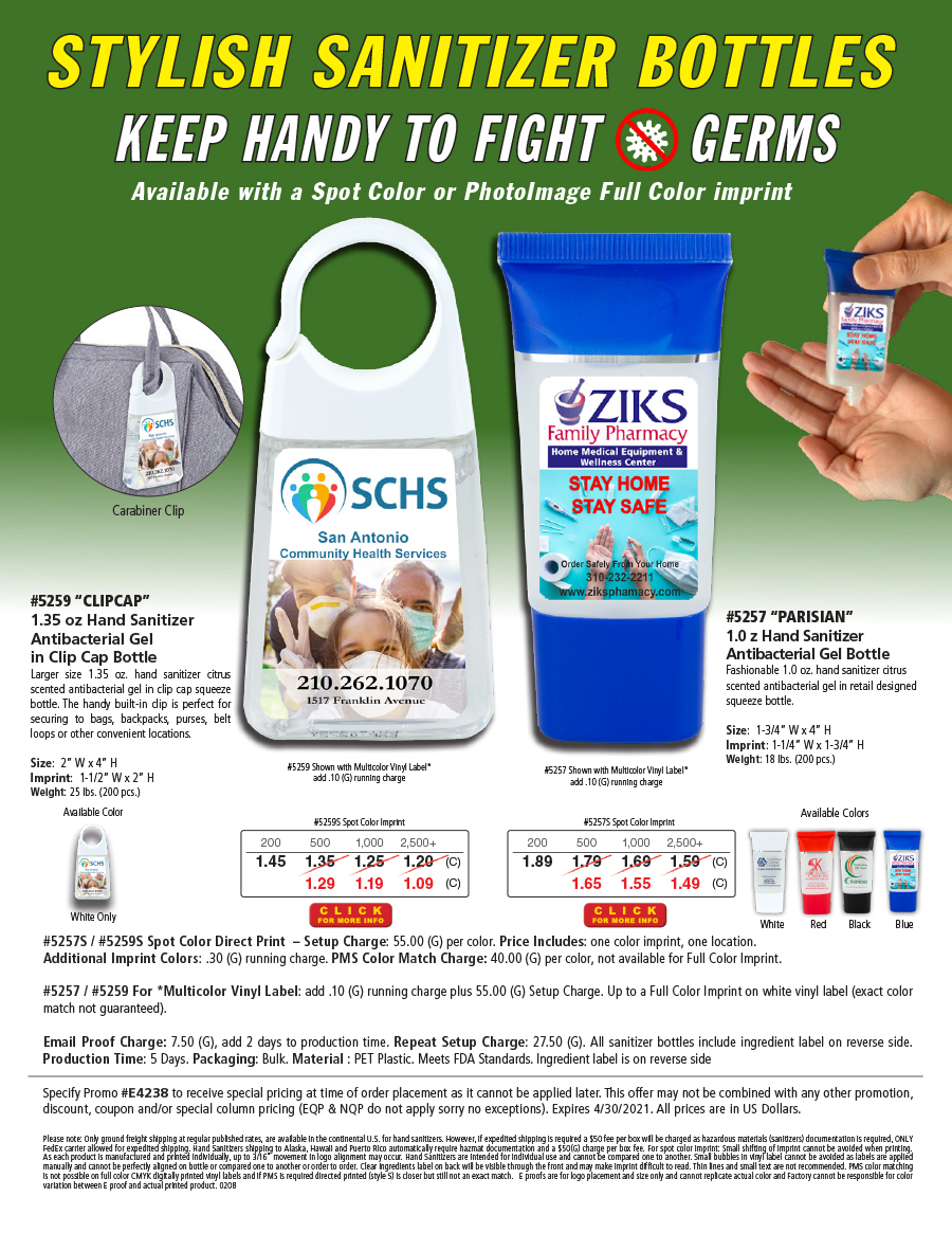 5257 5259  Hand Sanitizer Antibacterial
