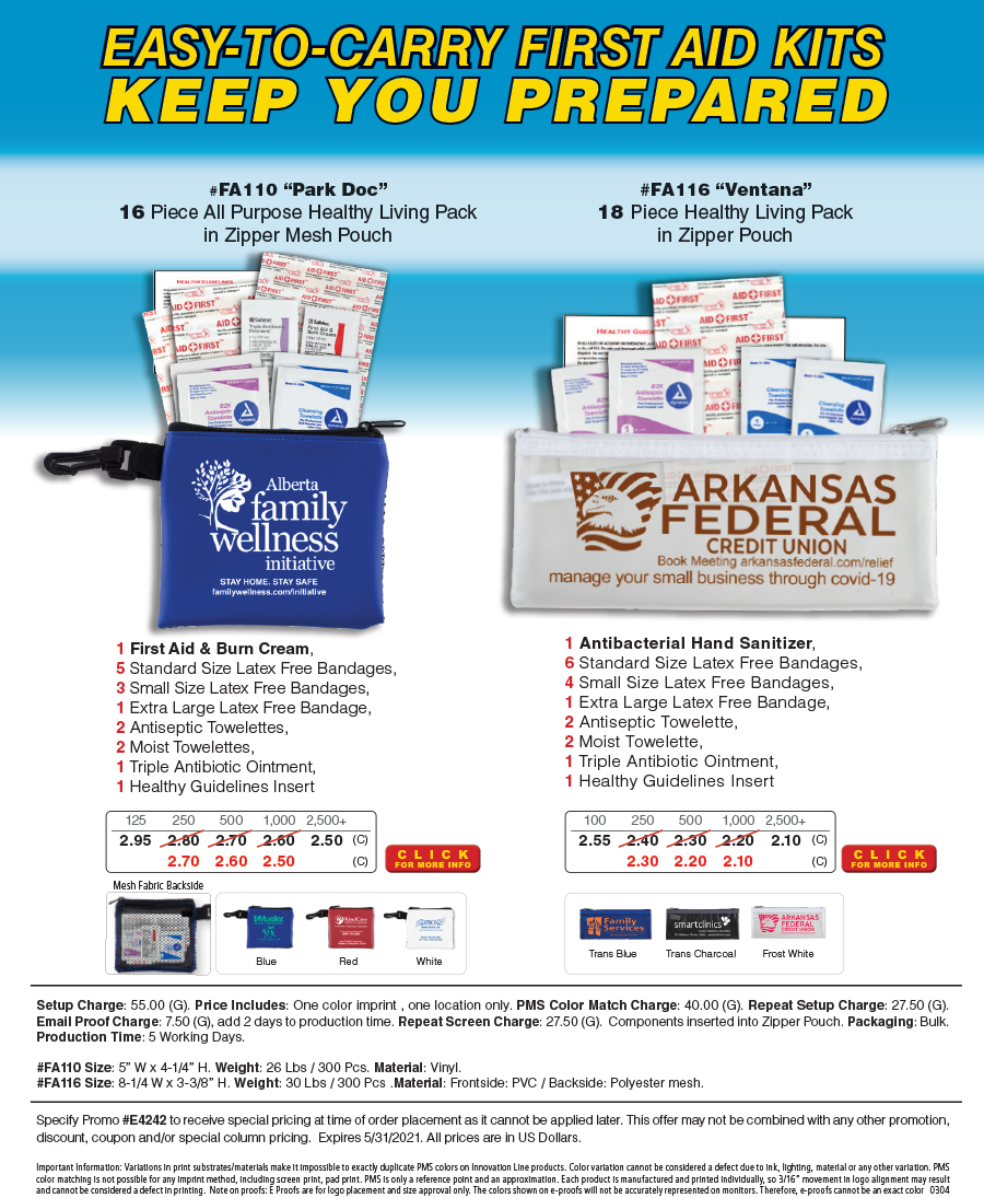 #FA110 #FA116 Easy To Carry First Aid Kits
