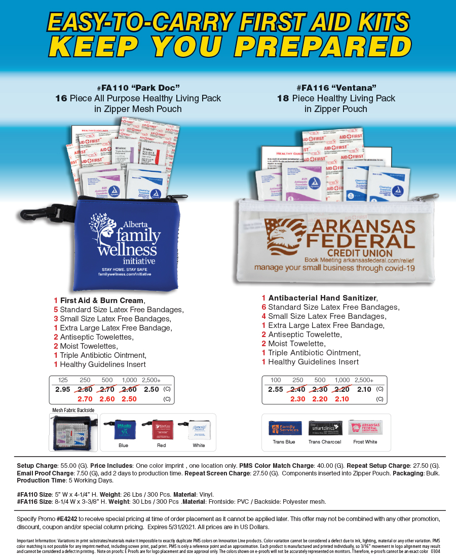 #FA110 #FA116 Easy To Carry First Aid Kits
