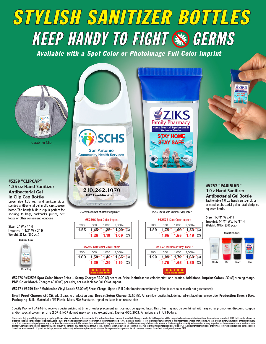 5257 5259  Hand Sanitizer Antibacterial