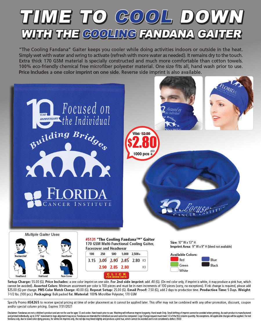 5131 The Cooling Fandana Multi-Function Head and Neckwear