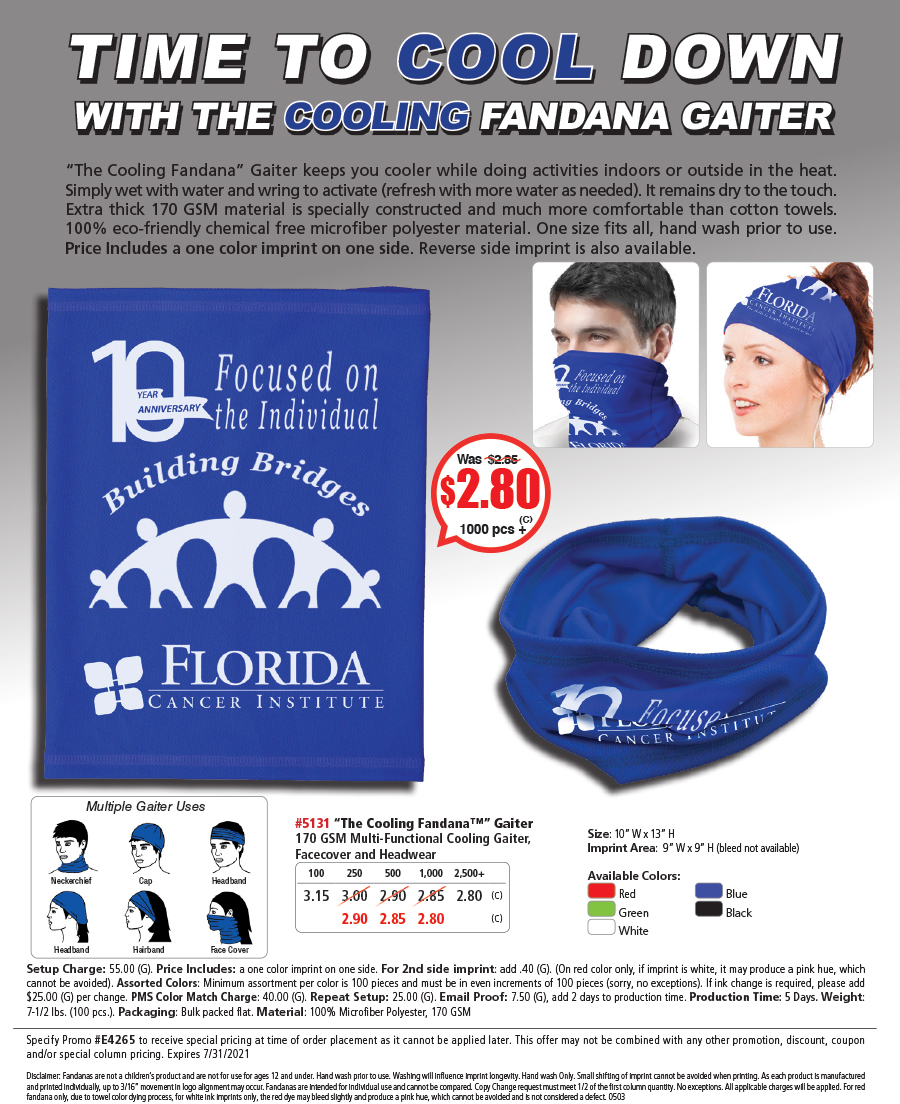 5131 The Cooling Fandana Multi-Function Head and Neckwear
