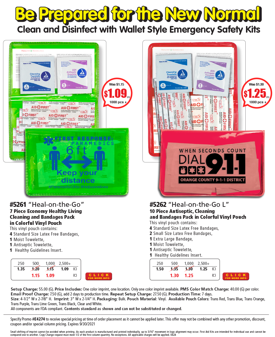 5261 5262 Wallet Style First Aid Kits