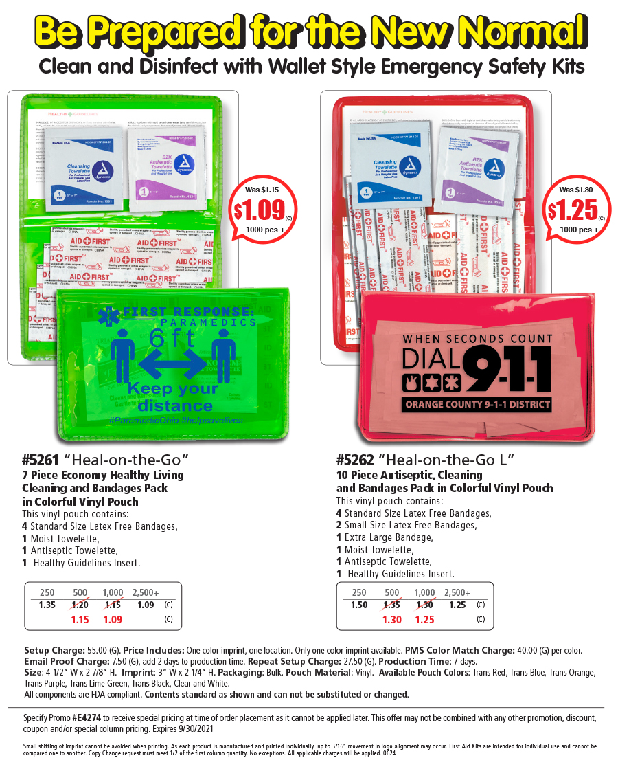 5261 5262 Wallet Style First Aid Kits