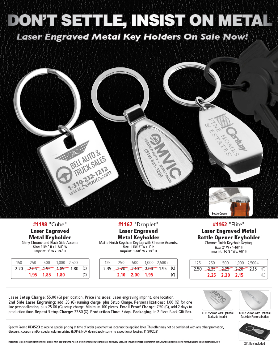 1167 1198 1162 Laser Engraved Metal Keyholder