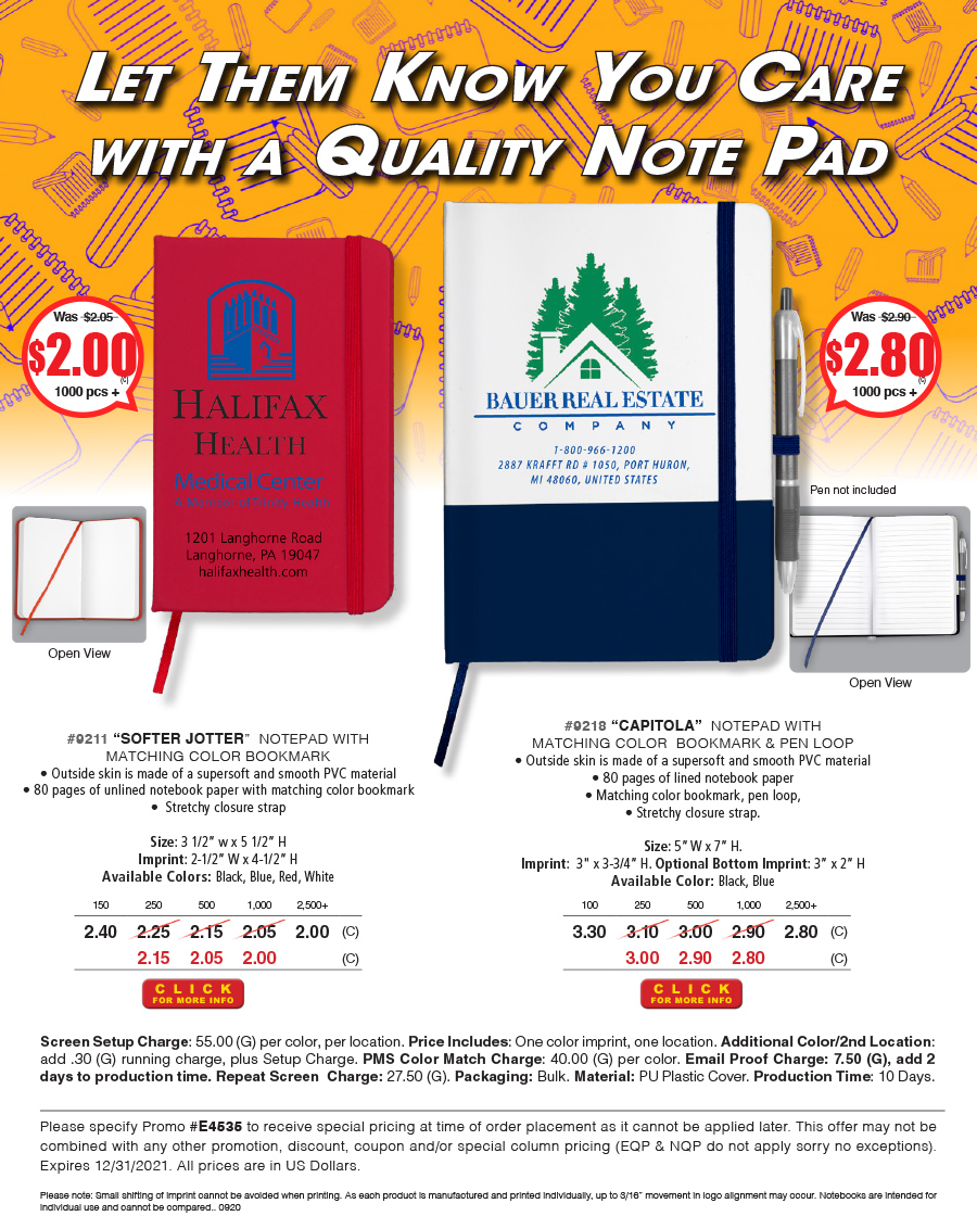 9211 9218 Jotter Pads - Back To School & Work