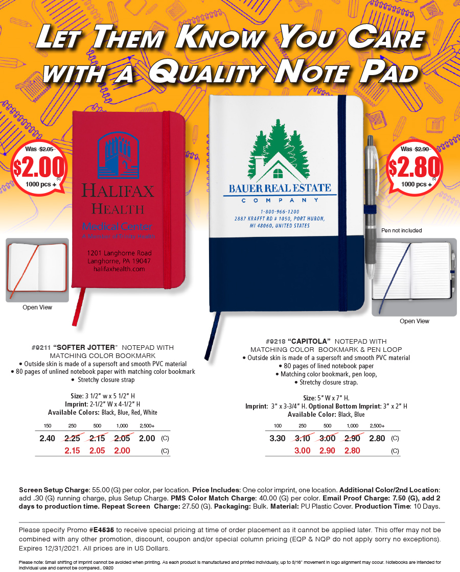 9211 9218 Jotter Pads - Back To School & Work