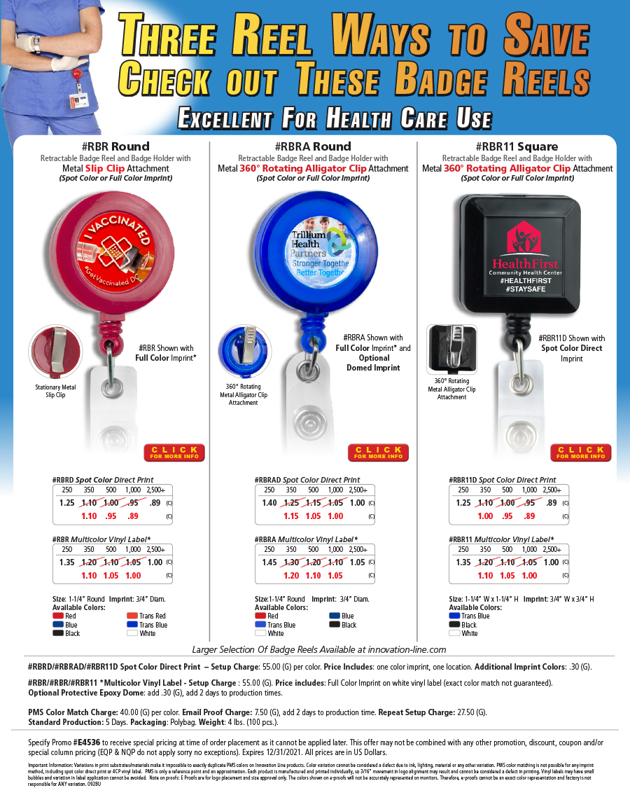 RBRA RBRAD RBR RBRD RBR11 Badge Reels