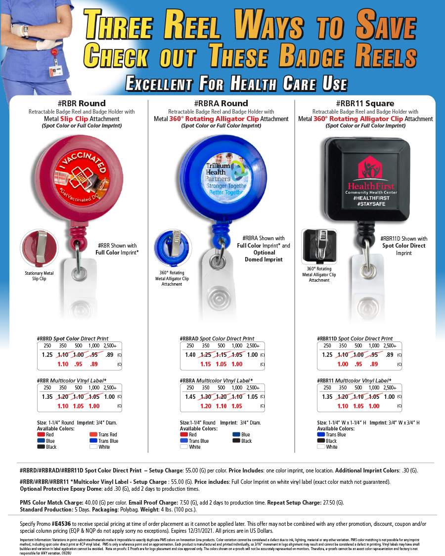 RBRA RBRAD RBR RBRD RBR11 Badge Reels