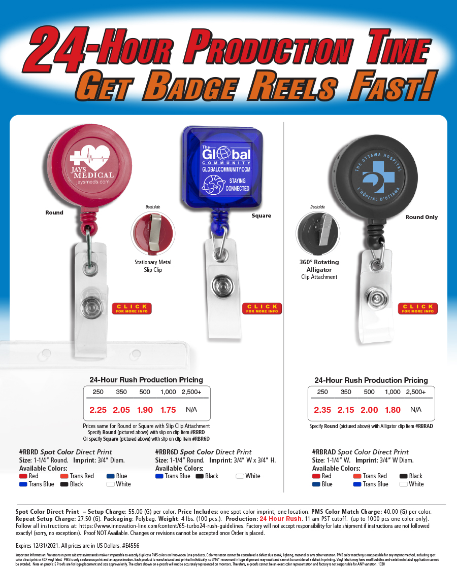 RBRD RBR6D RBRAD Badge Reels