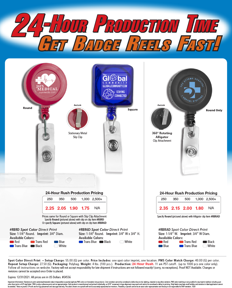 RBRD RBR6D RBRAD Badge Reels