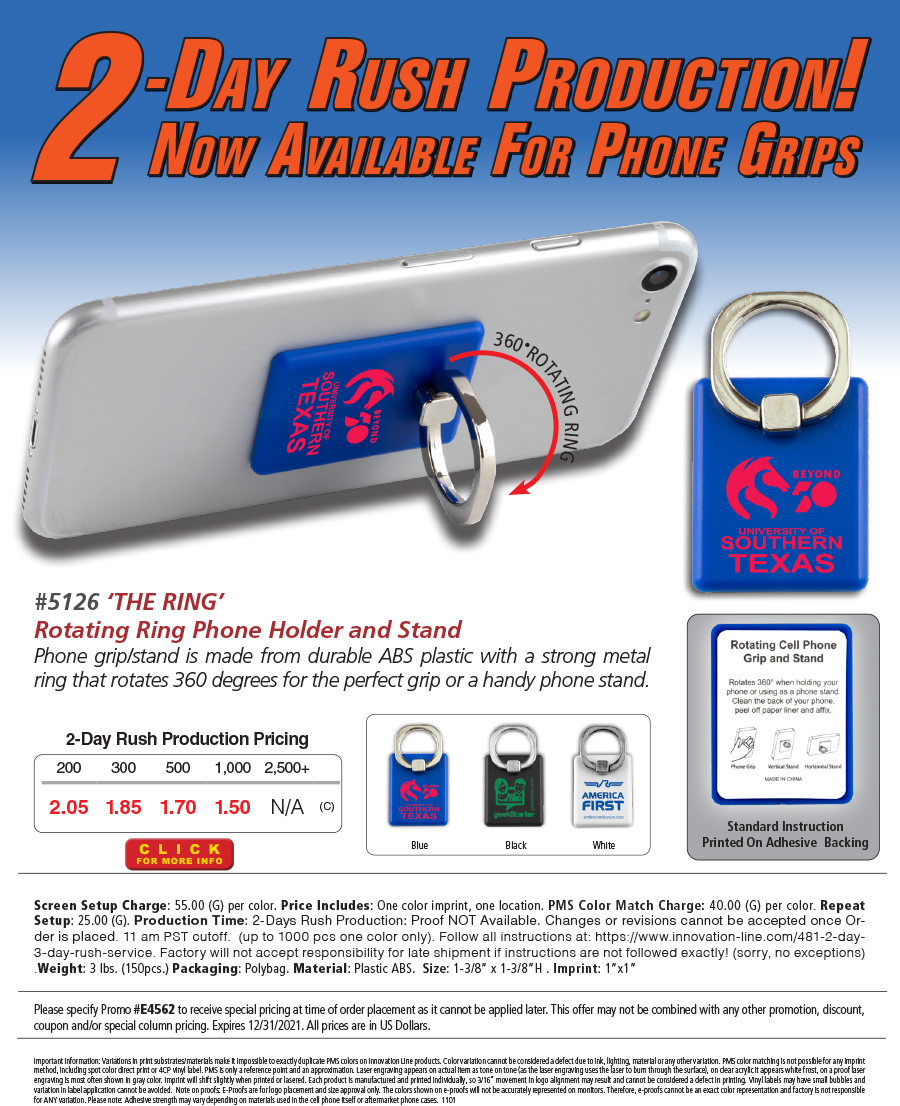 5126 THE RING - Rotating Ring Phone Holder and Stand