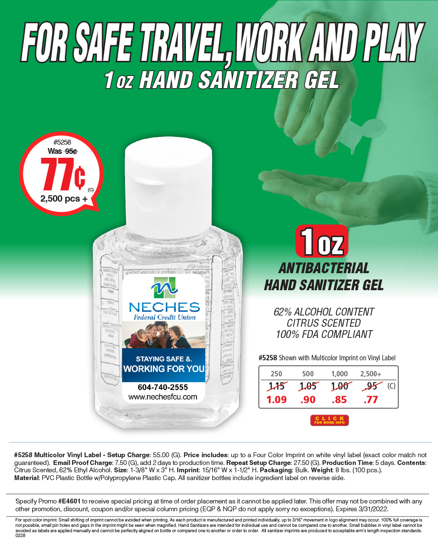 5258 - 1oz Compact Hand Sanitizer