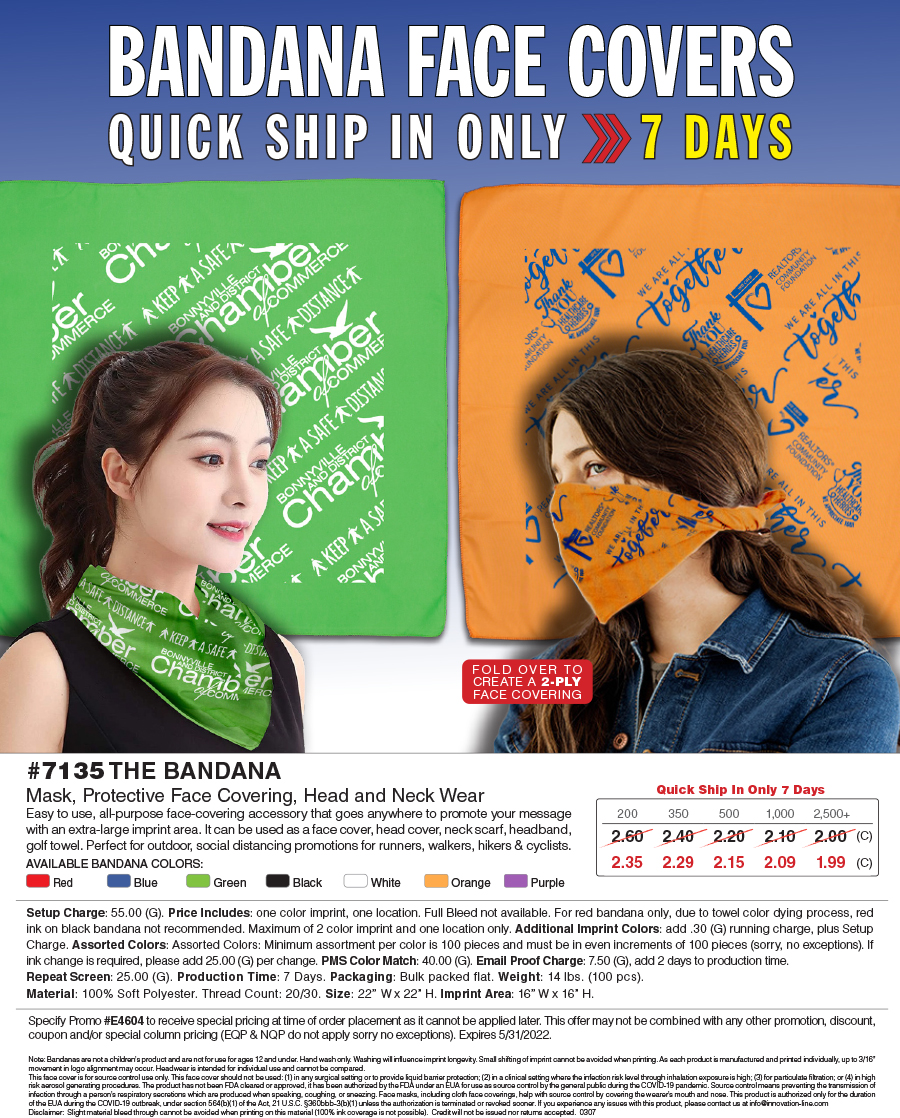 #7135 Mask, Face Covering, Headwear and Neck Gaiter