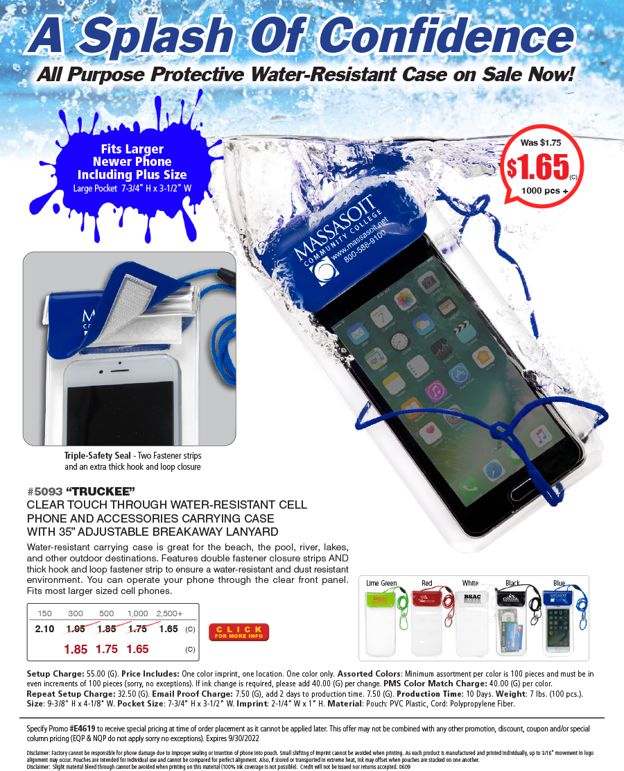 5093 All Purpose Water-Resistant Carrying Case with 35in Adjustable Break-away Lanyard