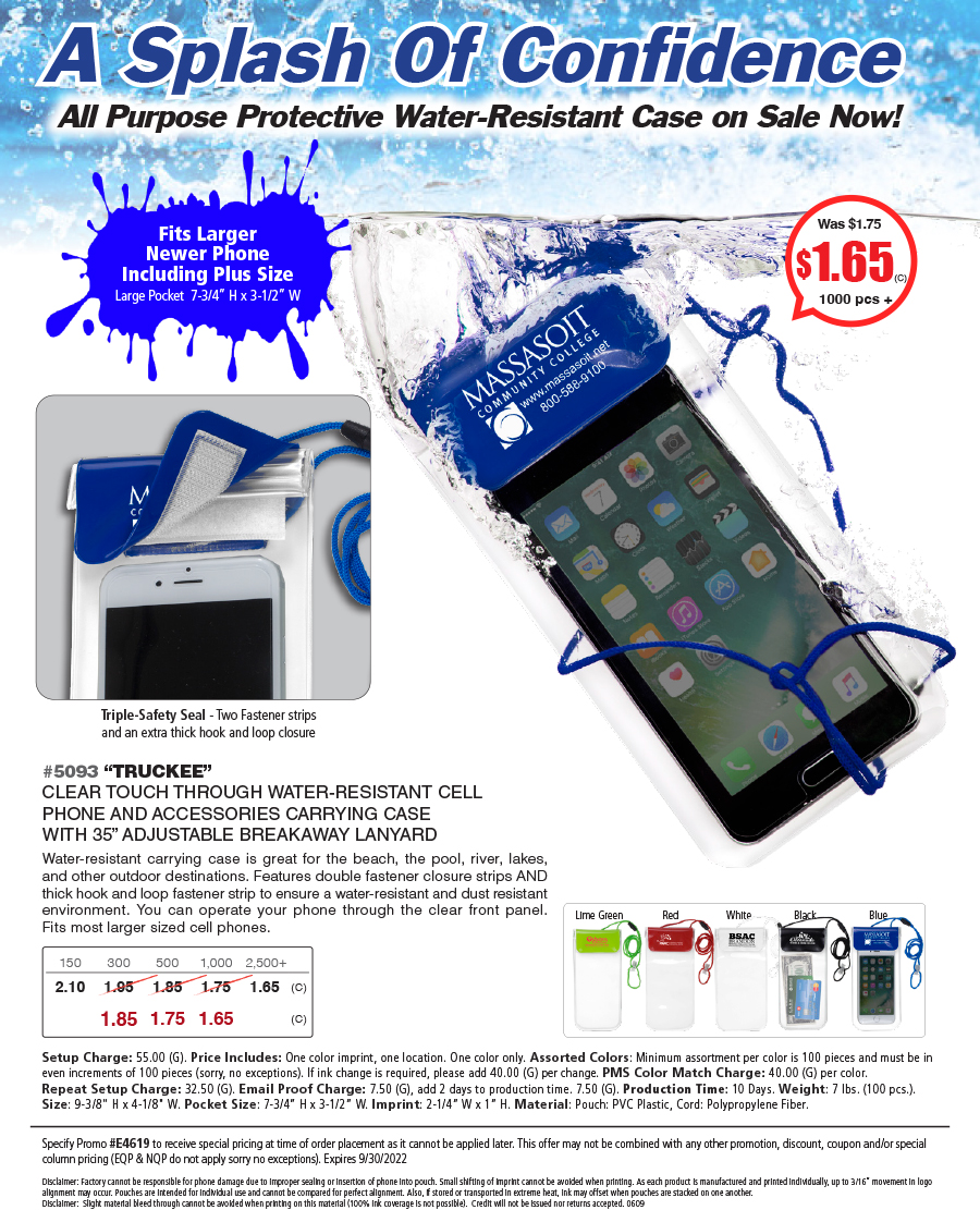 5093 All Purpose Water-Resistant Carrying Case with 35in Adjustable Break-away Lanyard