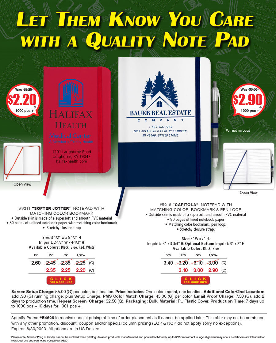 9211 9218 Quality Jotters - Notepads